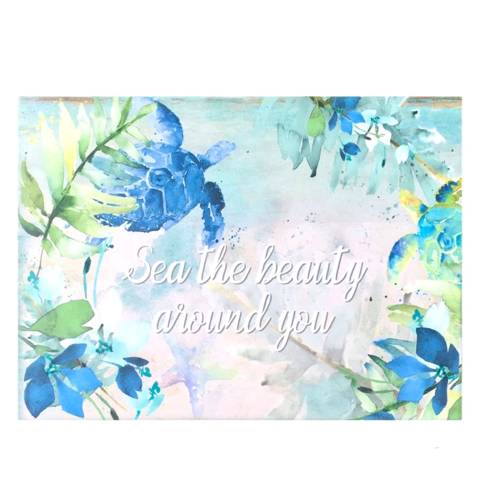 Crown Point Graphics Turtle Sea Beauty Boxed Note Cards (FNC91857), Set of 15